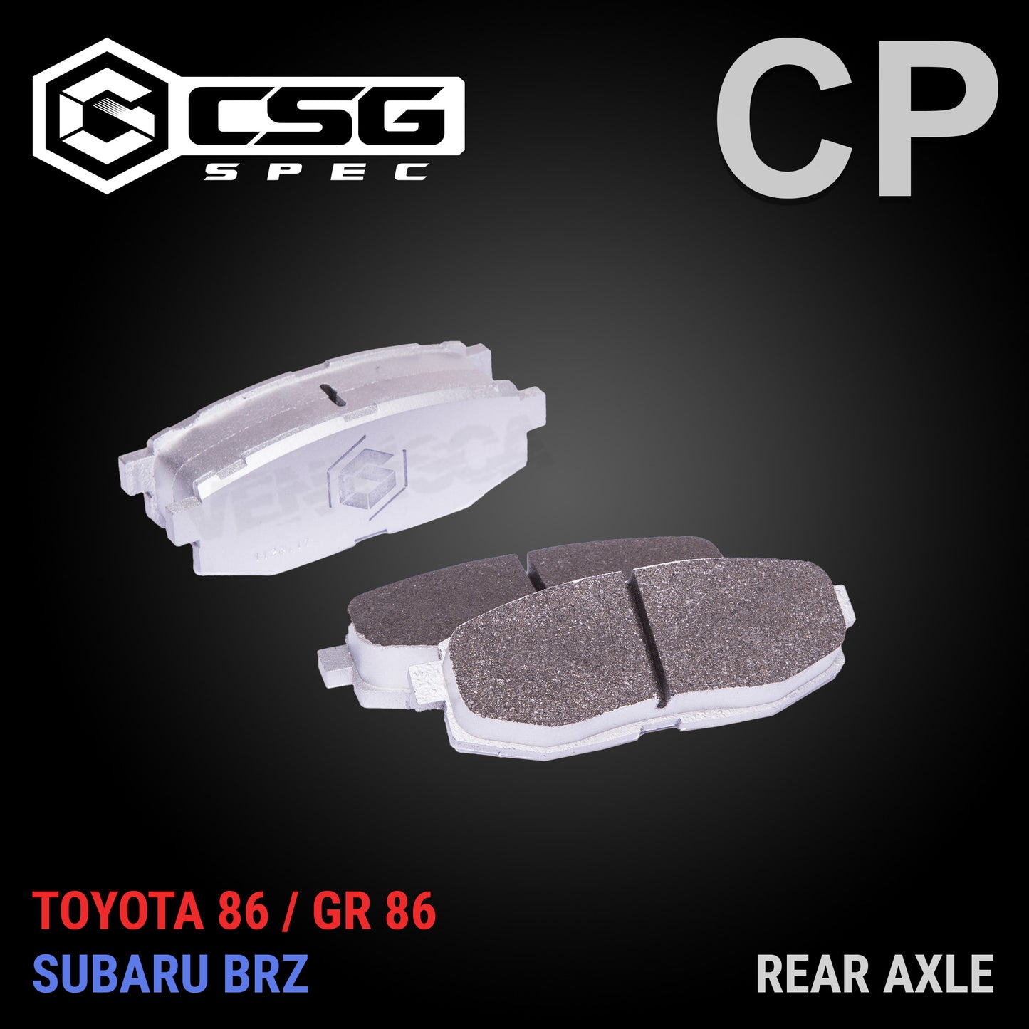 CSG Spec CP Rear Brake Pads for Toyota 86 / GR 86 / Subaru BRZ